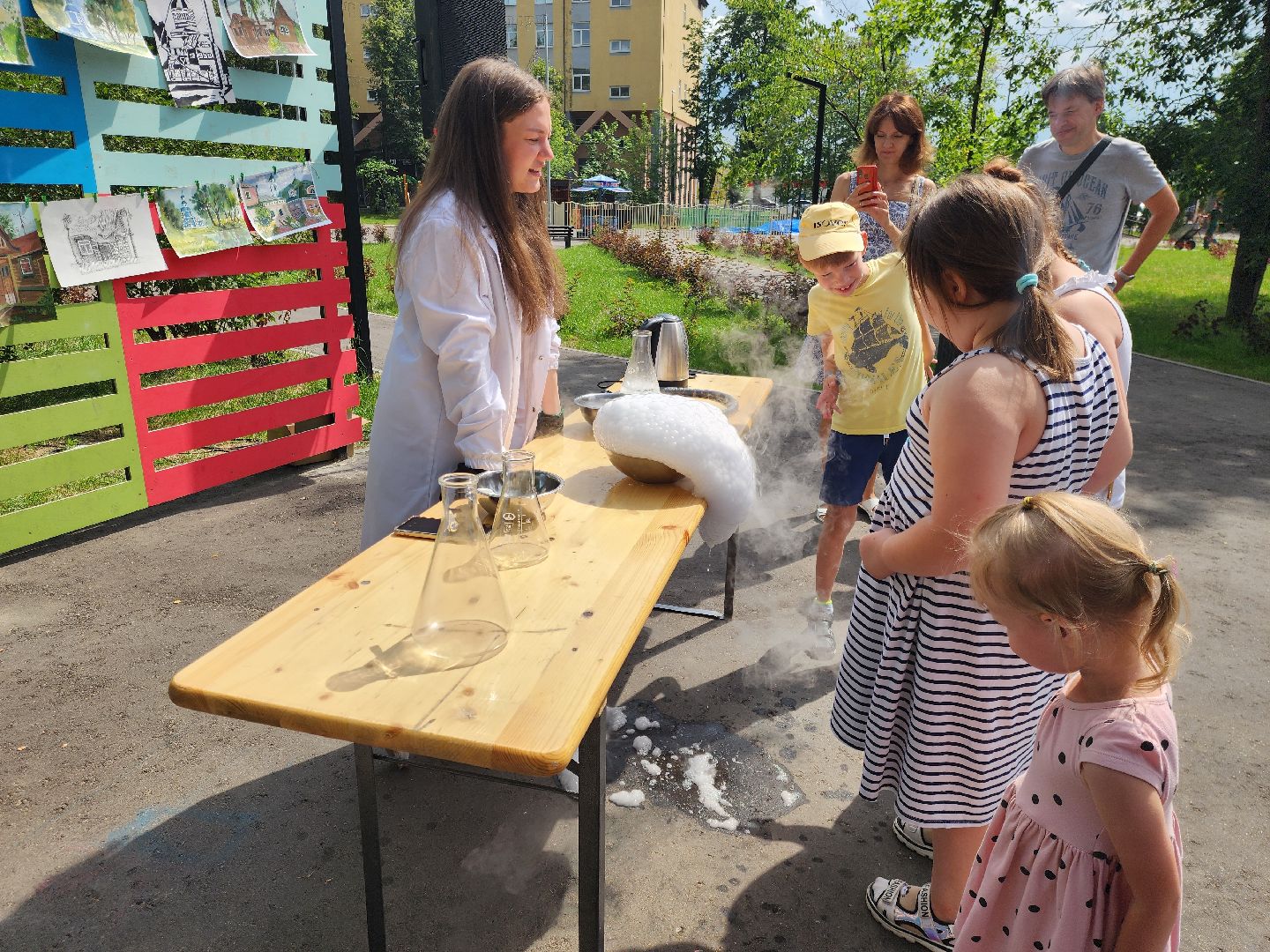 ногинск, парк, шоу сухого льда, общество, жители, дети, парки подмосковья, глуховский парк,