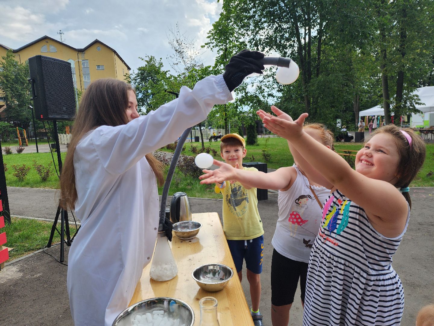 ногинск, парк, шоу сухого льда, общество, жители, дети, парки подмосковья, глуховский парк,