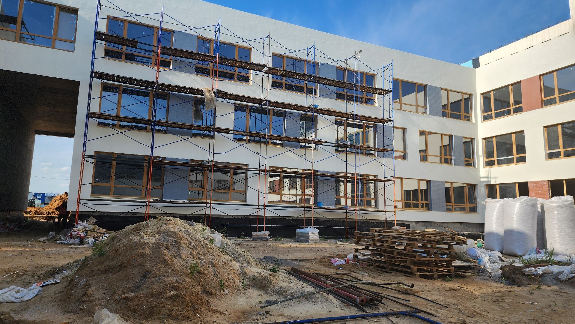 Новая школа, Прибрежный парк, Строительство, Домодедово,