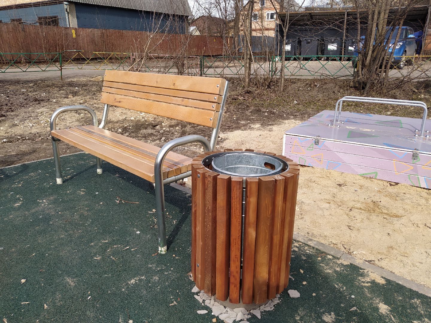 Благоустройство, площадка, песочница, качели