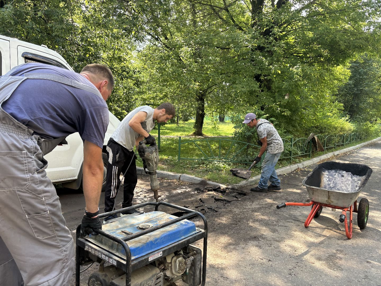ремонт дорог, мбу благоустройство, ямочный ремонт,
