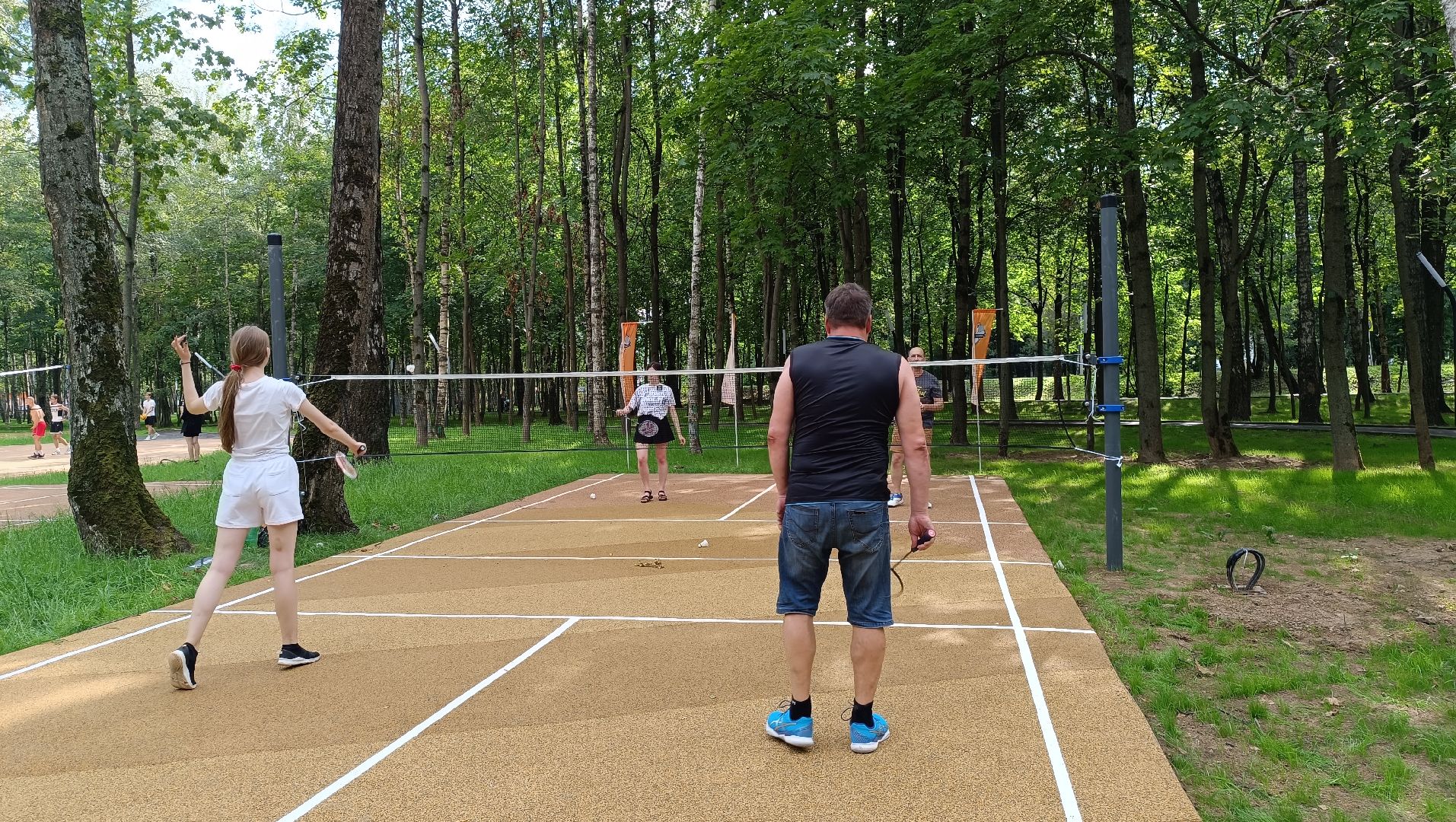 бадминтон, лобня, парк,