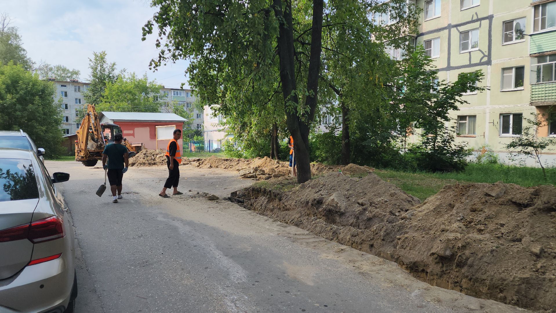 егорьевск, 1 микрорайон, благоуйстройство, парковка, стоянка, асфальт, дорога,