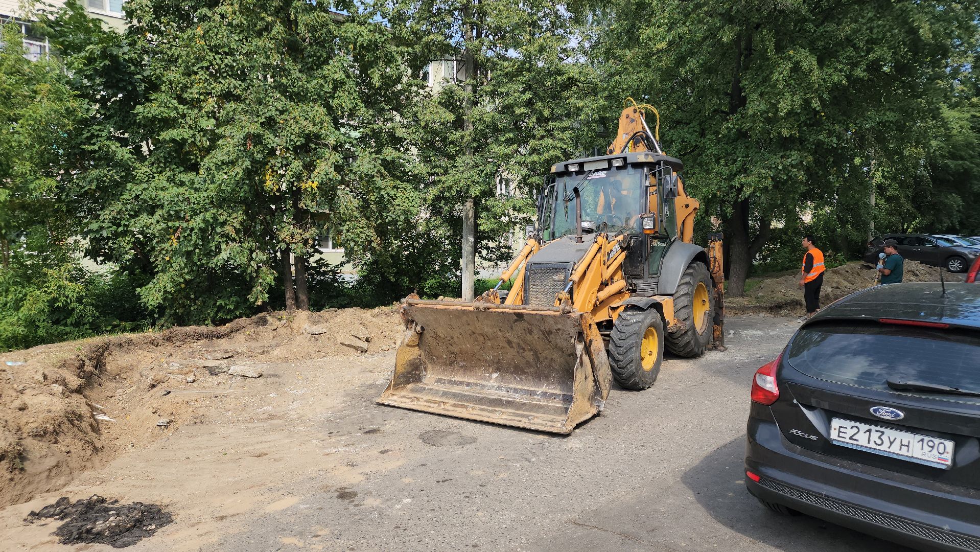 егорьевск, 1 микрорайон, благоуйстройство, парковка, стоянка, асфальт, дорога,
