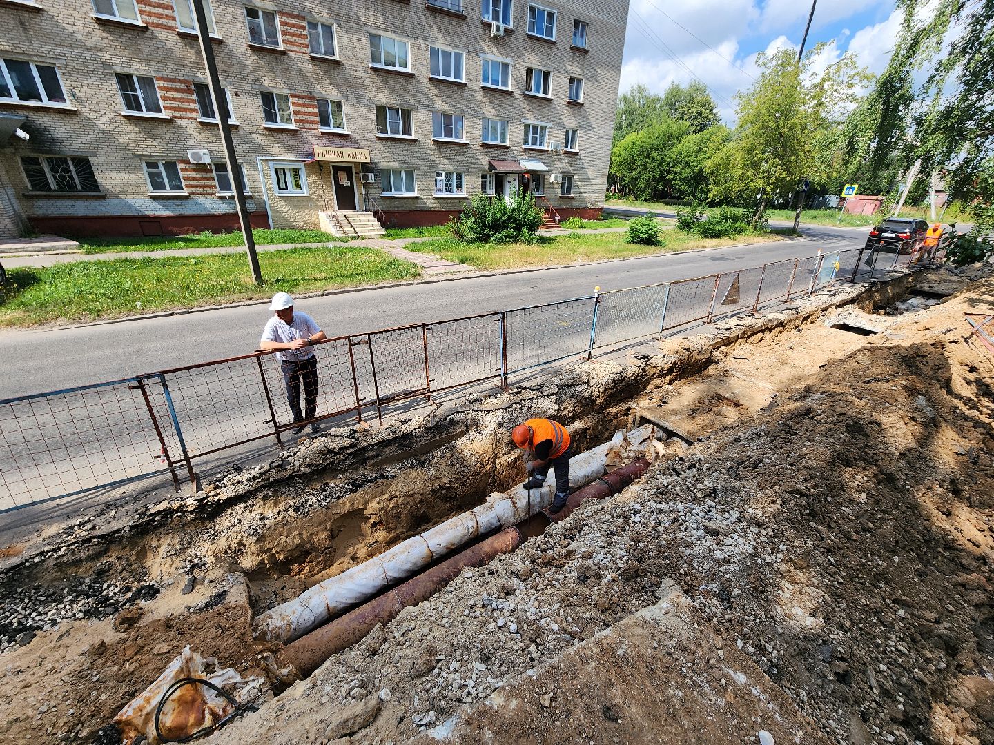 серпухов, Газпромэнерго МО, шурфовка, подземные коммуникации, плановый ремонт, улица российская,