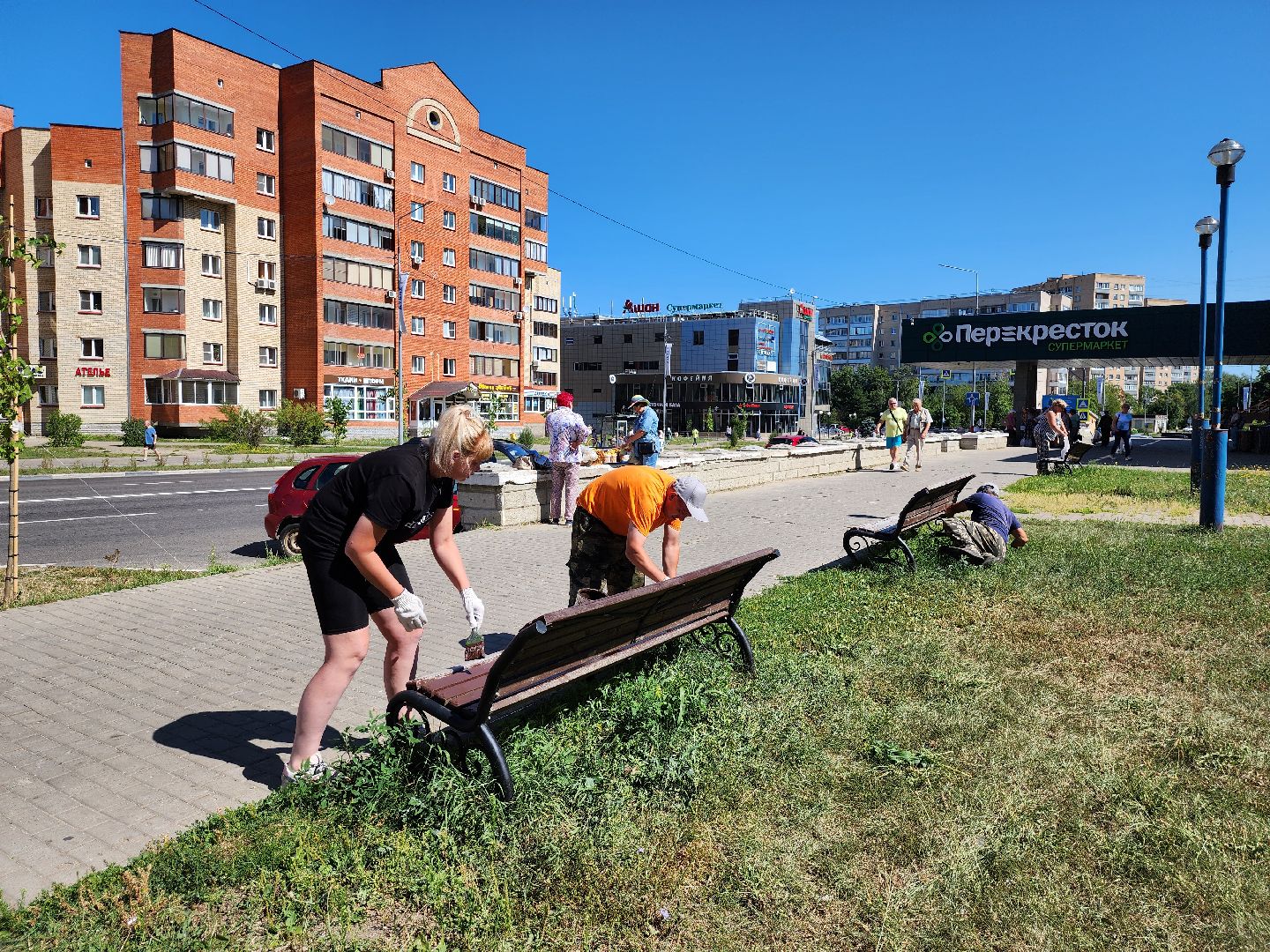 Дубна, Коммунальные службы, Благоустройство, Покраска лавочек, Починка лавочек,