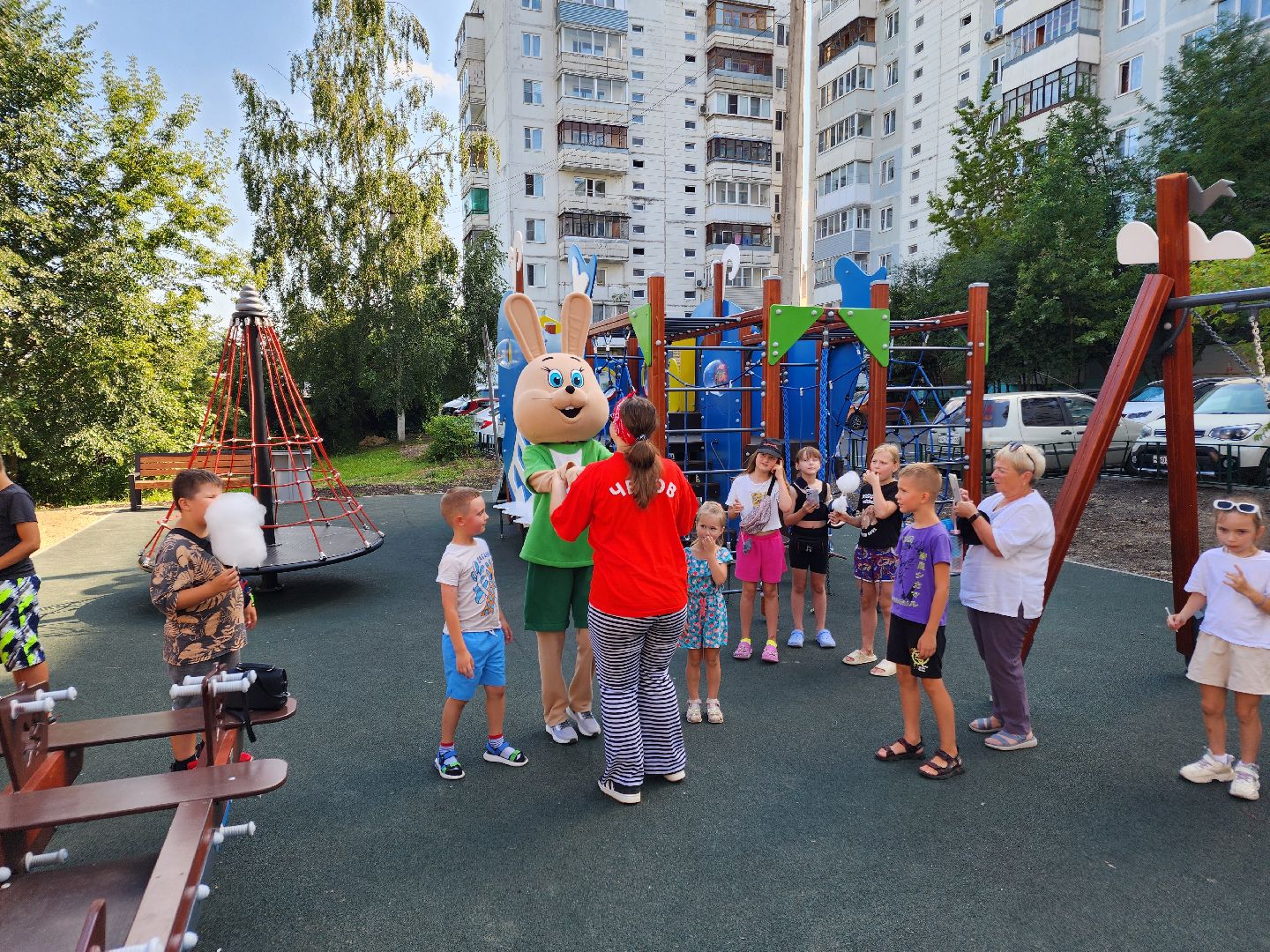 Чехов, улица Полиграфистов, комплексное благоустройство дворов, приемка работ, открытие детской площадки, глава администрации го Чехов, Михаил Собакин, анимационная программа,