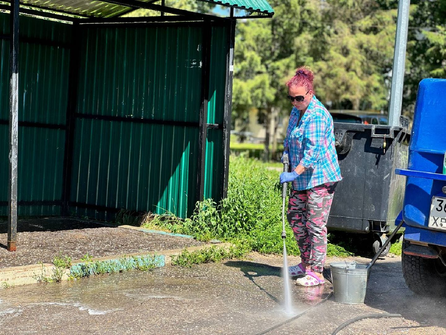 контейнерная площадка, управляющая компания, сотрудник, чистота, баки,