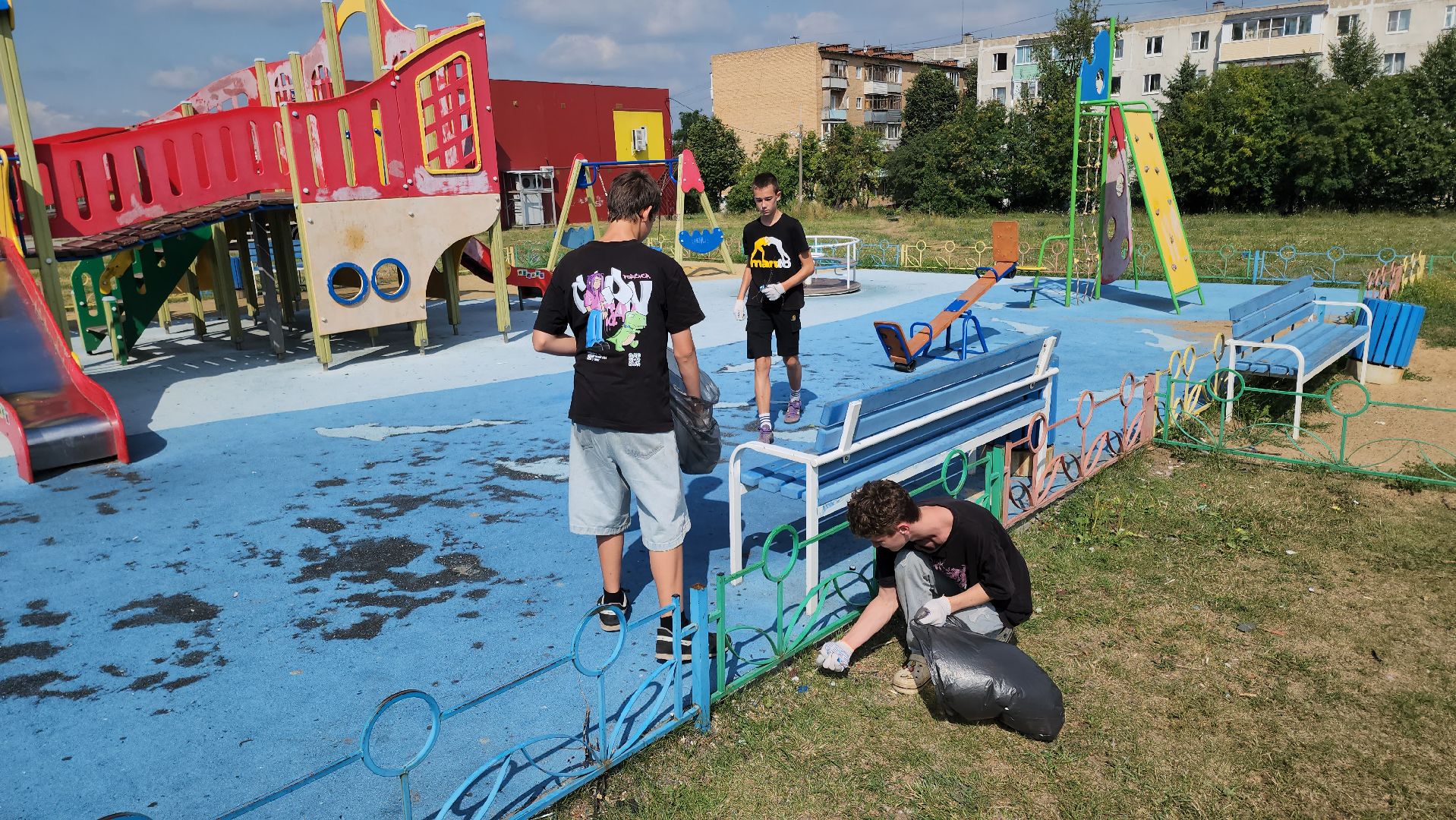 кашира, лагерь спектр, детский лагерь, летние каникулы, уборка, детские площадки, спортивные площадки, комиссия по делам несовершеннолетних, центр занятости,