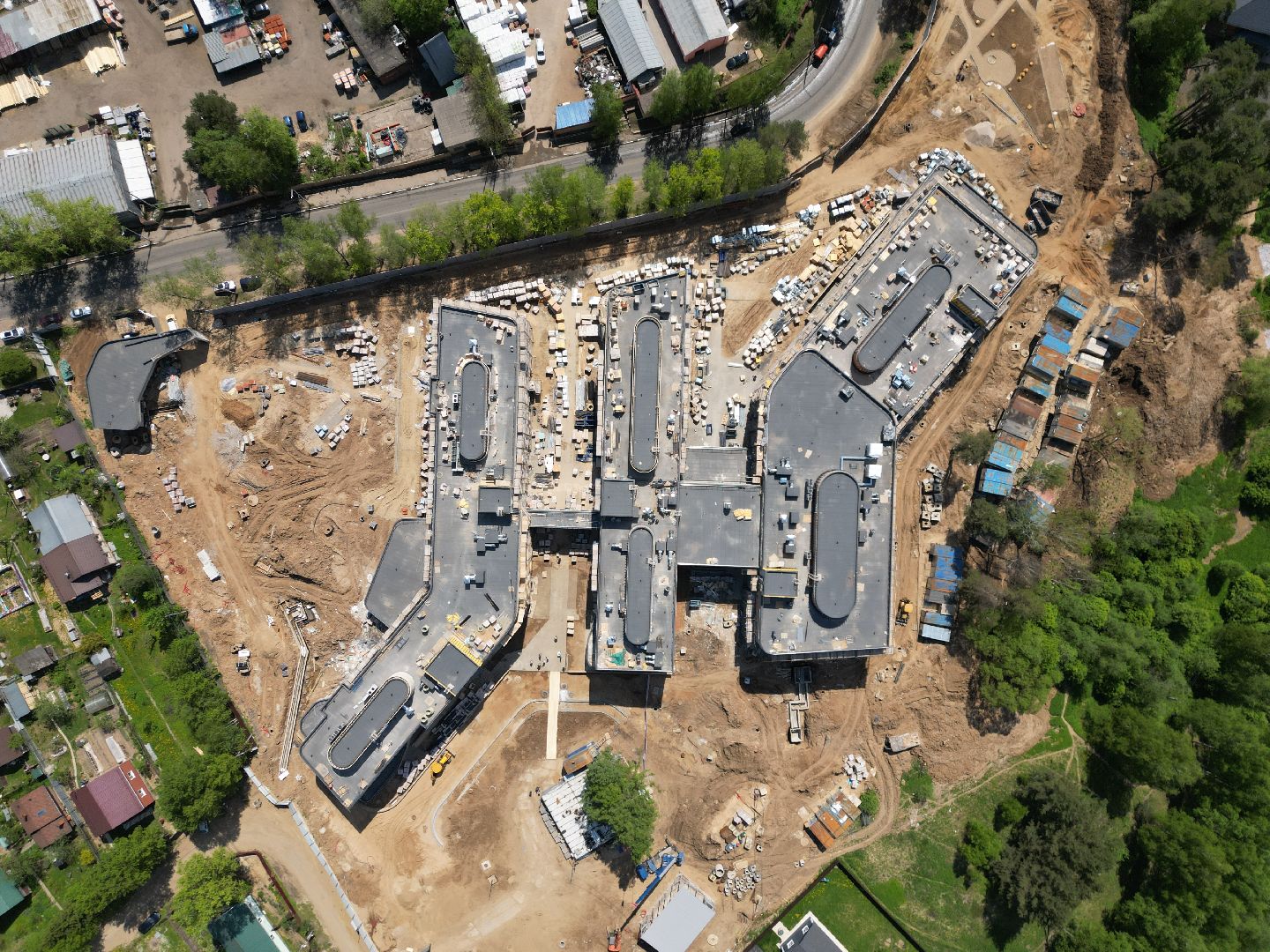 видео с коптера, больница, медицина,