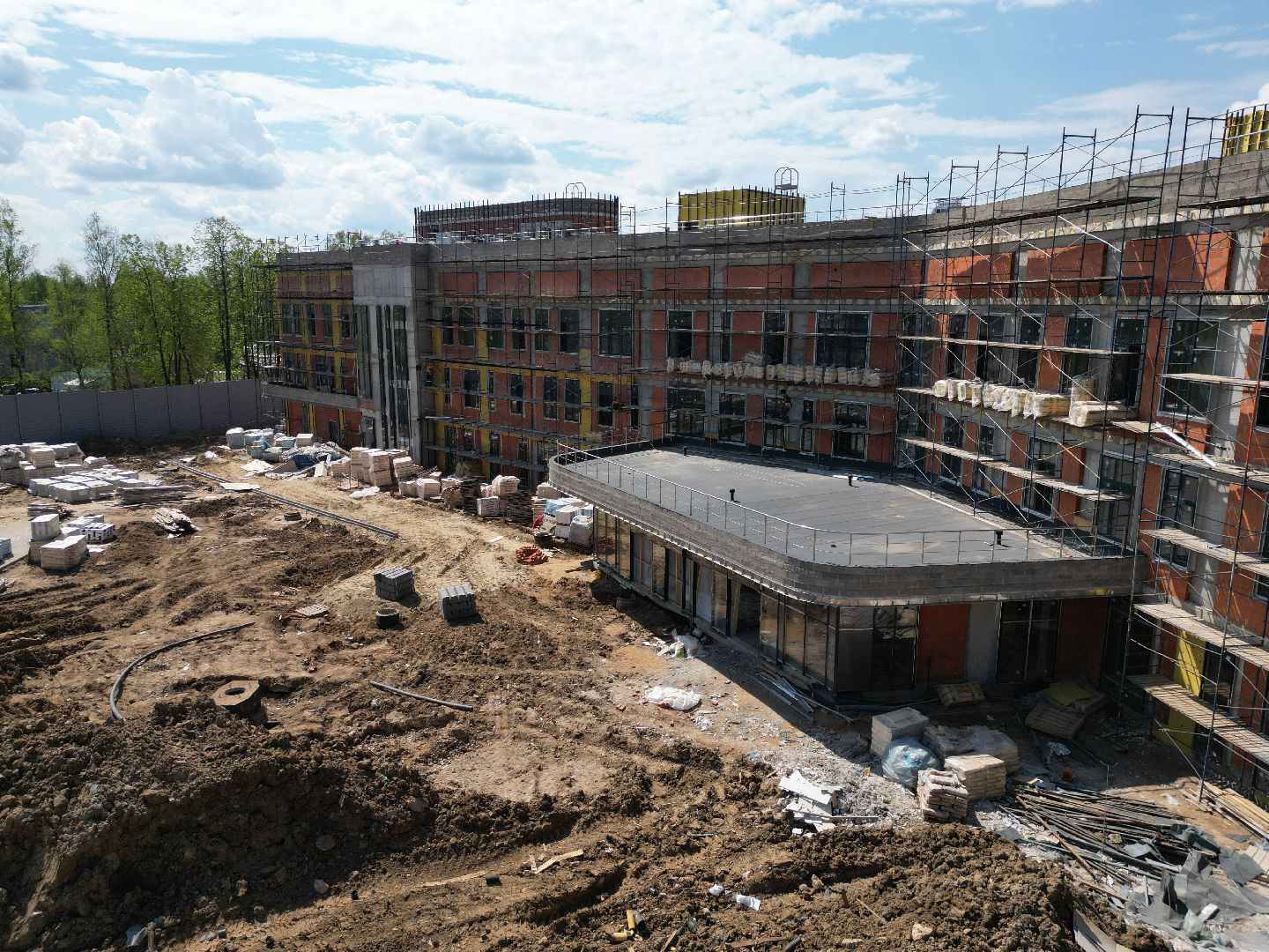 видео с коптера, больница, медицина,