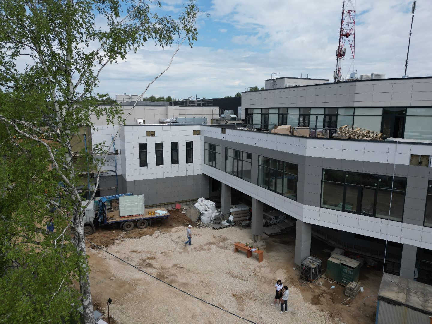 видео с коптера, лицей, сергиев посад,