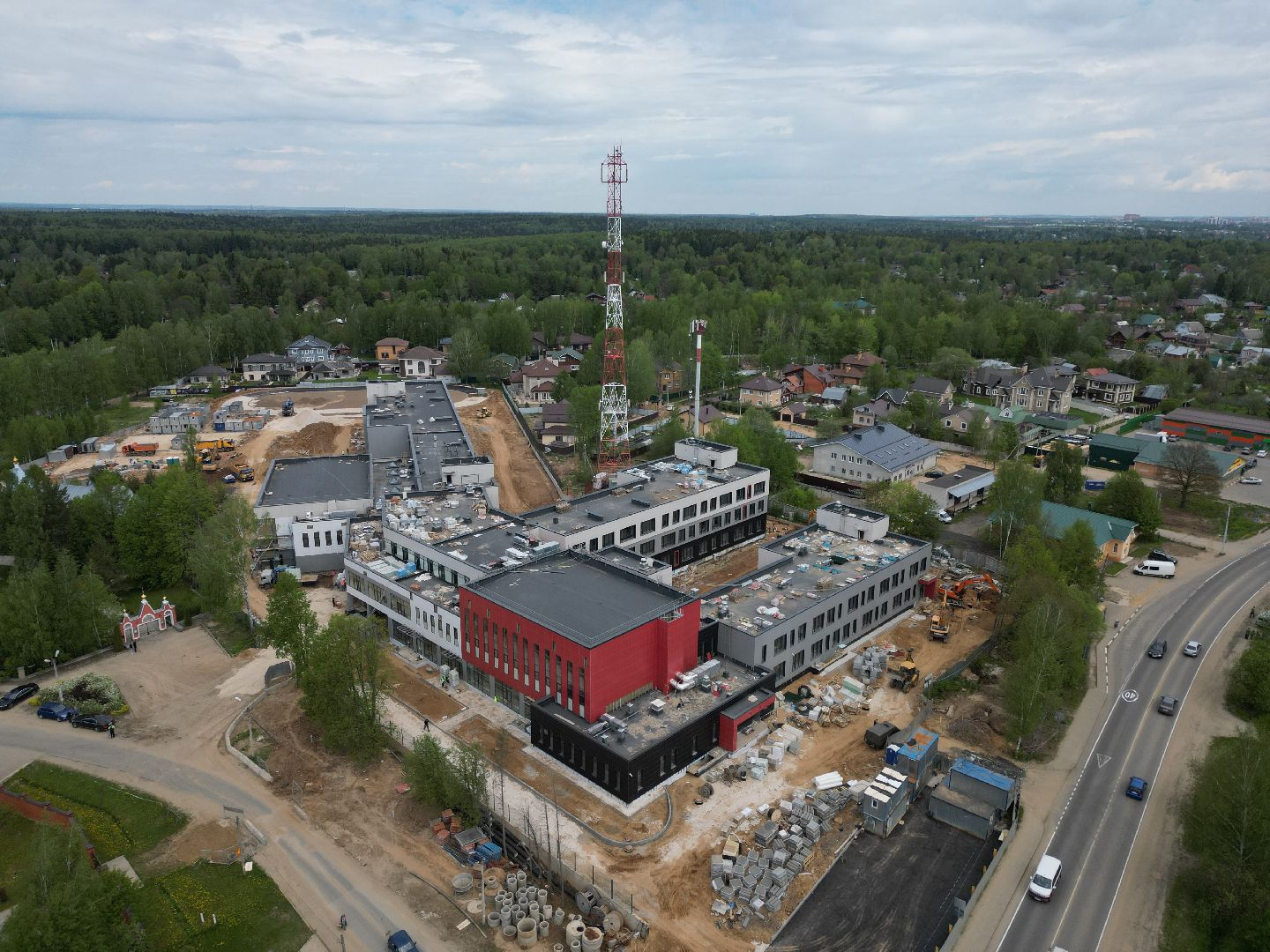 видео с коптера, лицей, сергиев посад,