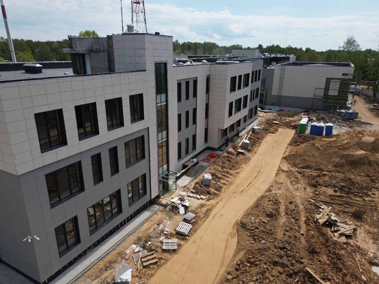 видео с коптера, лицей, сергиев посад,