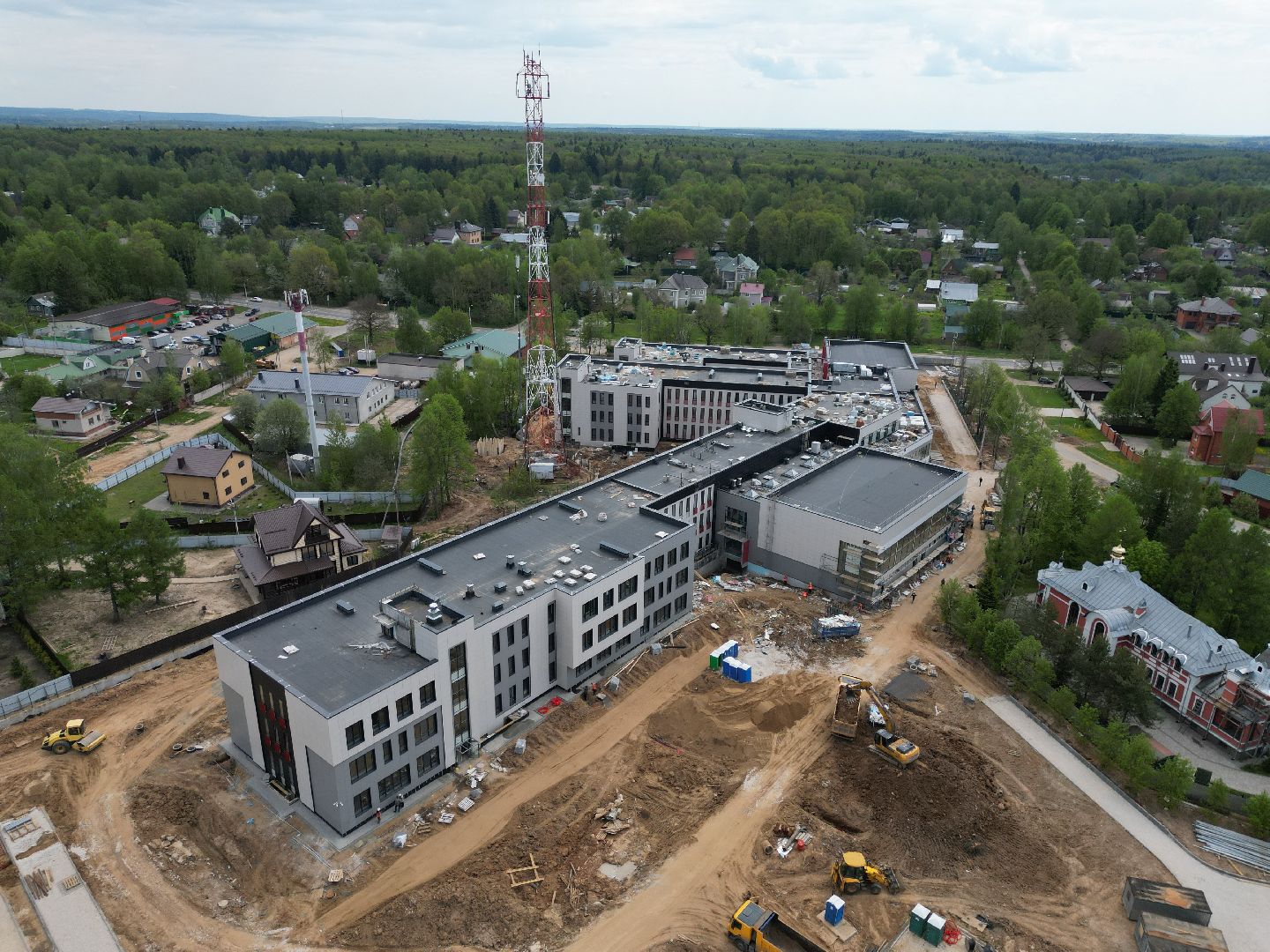 видео с коптера, лицей, сергиев посад,