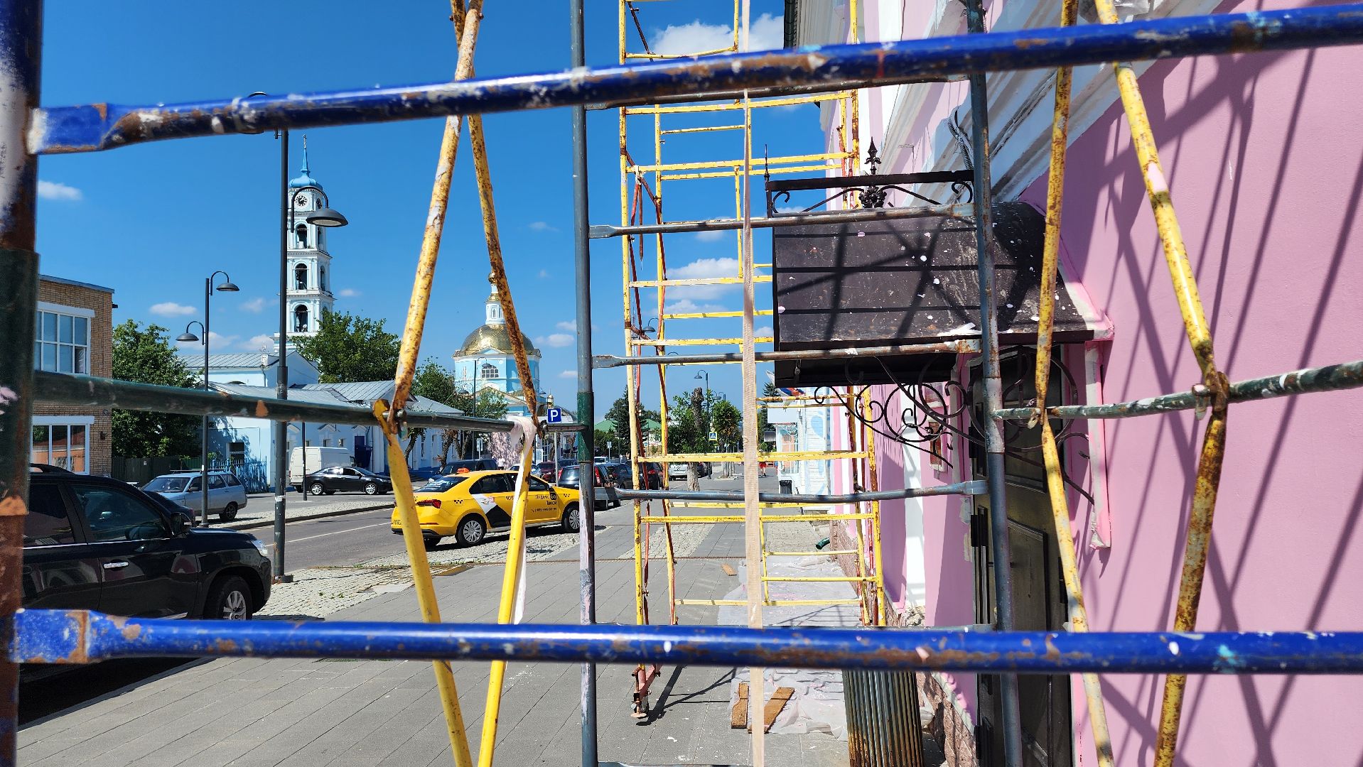 кашира, детская школа искусств, ремонт, фасад, штукатурка, шпатлевка, архитектурная подсветка,