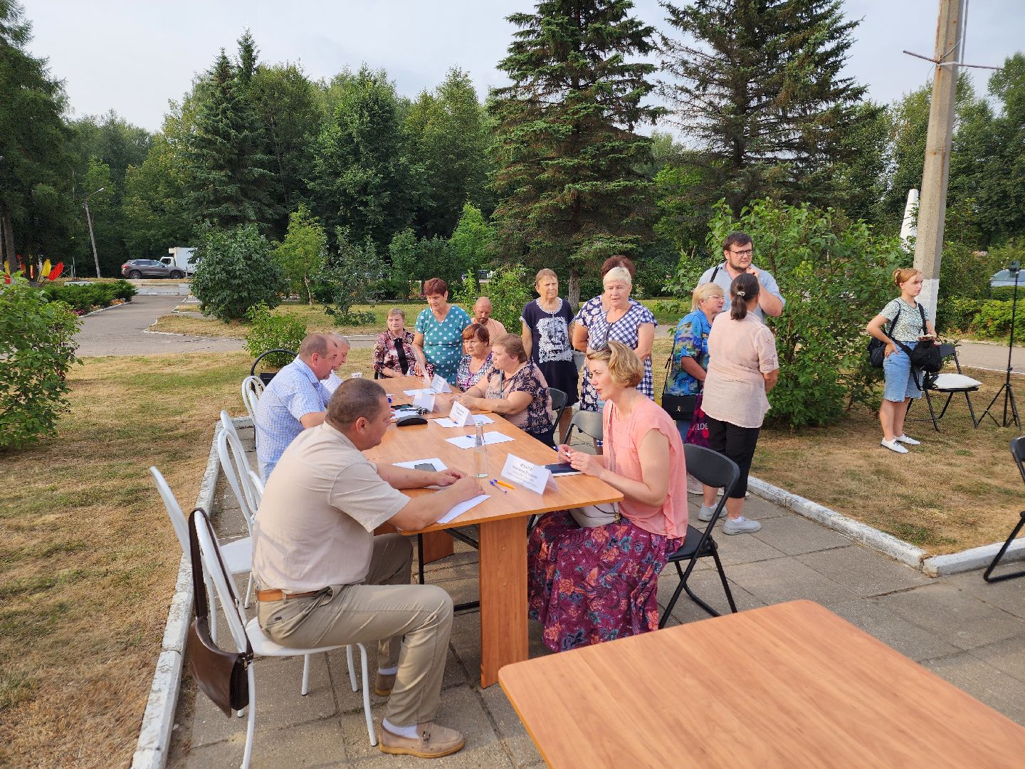 Чехов, село Дубна, выездная администрация, очистка пруда, окос травы, опиловка деревьев,