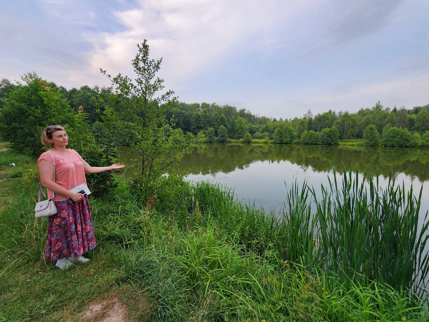 Чехов, село Дубна, выездная администрация, очистка пруда, окос травы, опиловка деревьев,