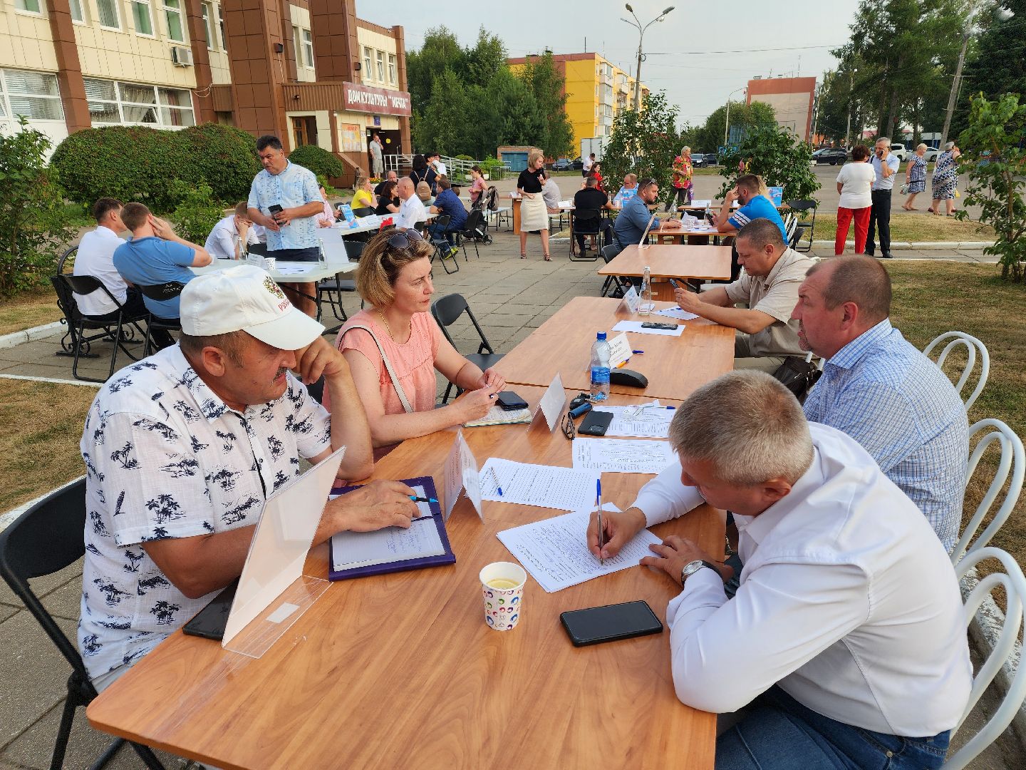Чехов, село Дубна, выездная администрация, очистка пруда, окос травы, опиловка деревьев,