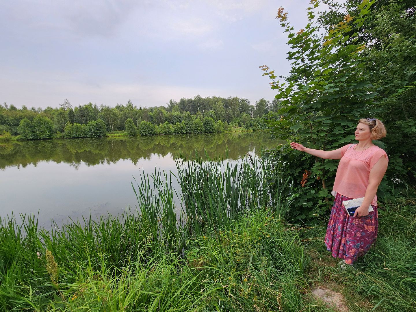 Чехов, село Дубна, выездная администрация, очистка пруда, окос травы, опиловка деревьев,