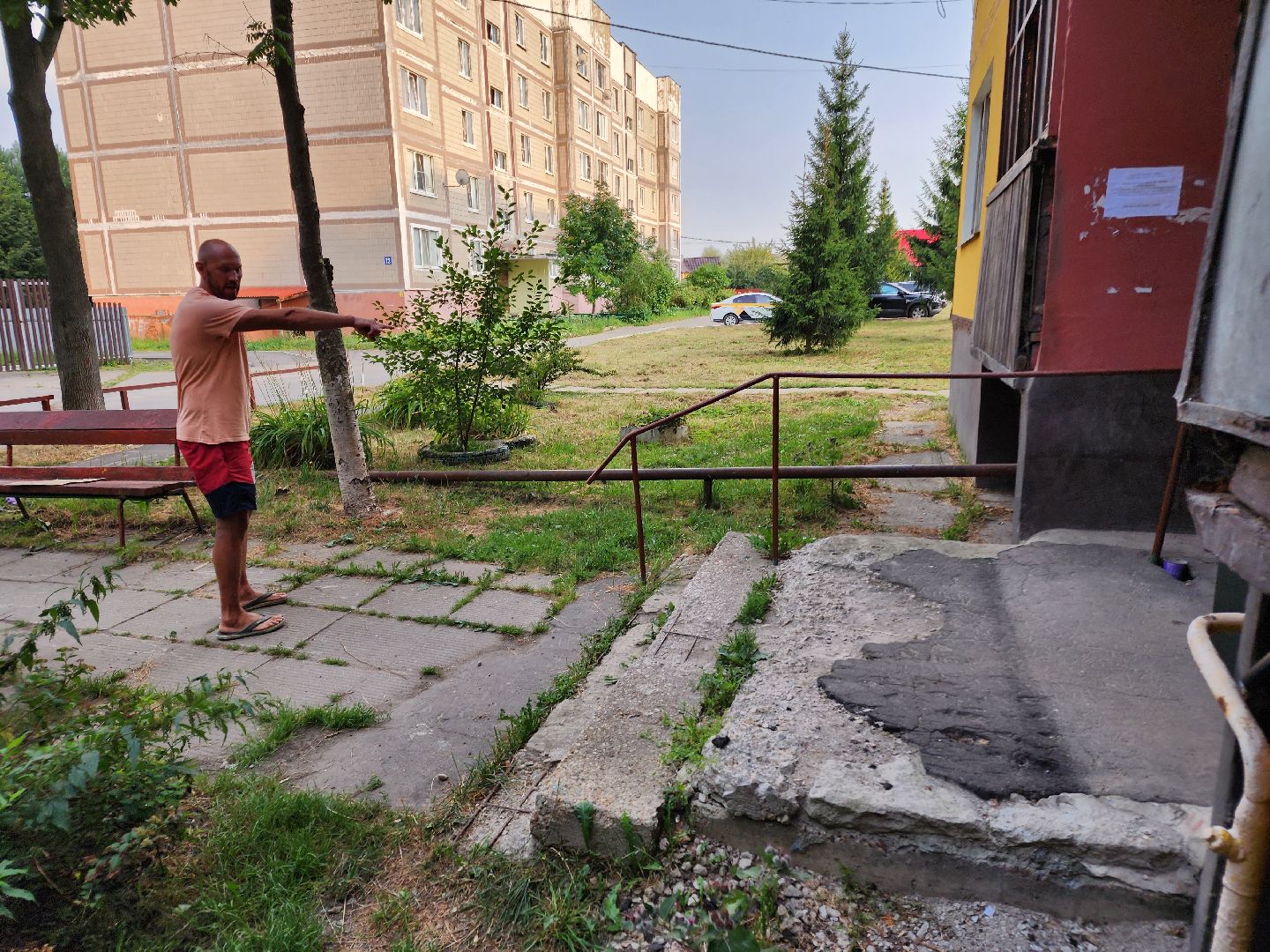 чехов, село Дубна, выездная администрация, входные группы, ремонт ступеней, уборка двора, горячая вода, горячее водоснабжение, ЖКХ,
