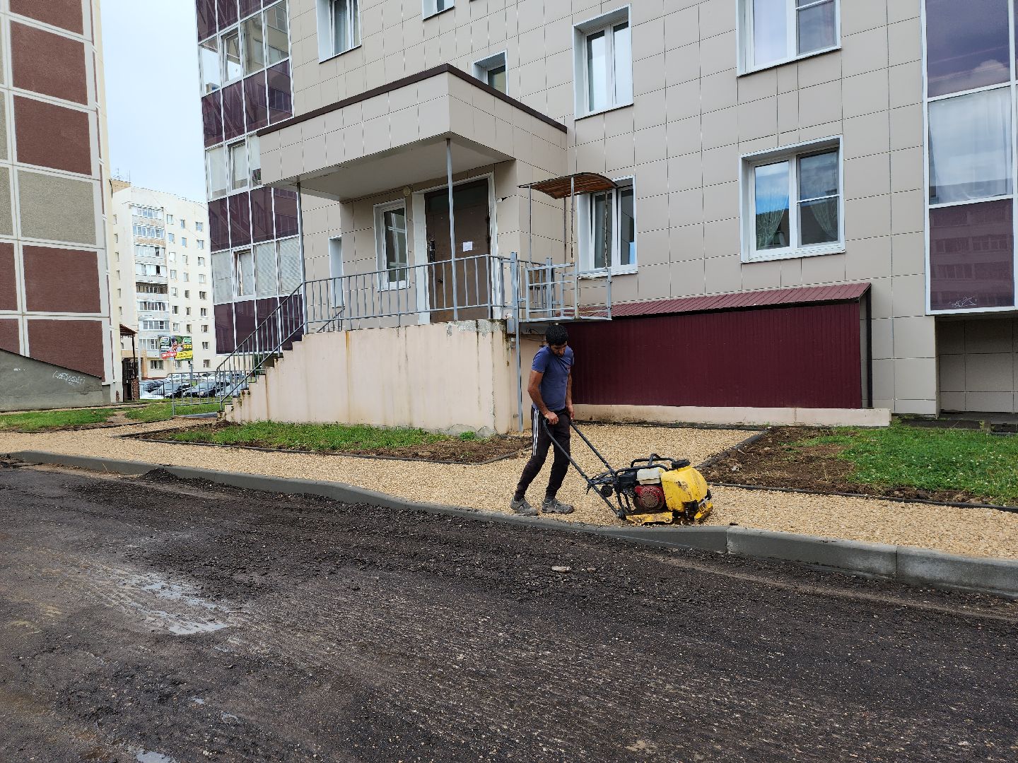 благоустройство, благоустройство двора, руза, дорожные работы, рузский городской округ, московская область, подмосковье,