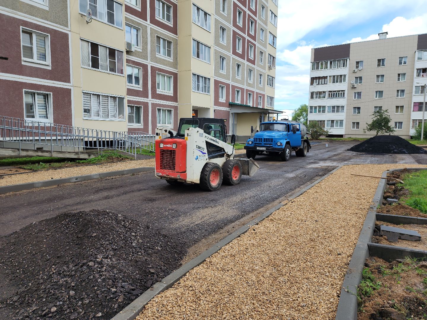 благоустройство, благоустройство двора, руза, дорожные работы, рузский городской округ, московская область, подмосковье,