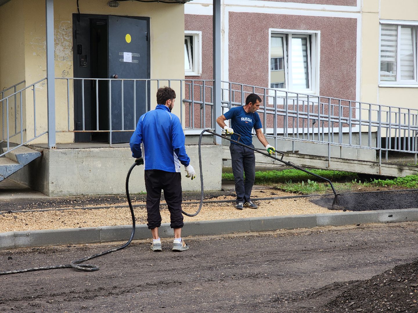благоустройство, благоустройство двора, руза, дорожные работы, рузский городской округ, московская область, подмосковье,