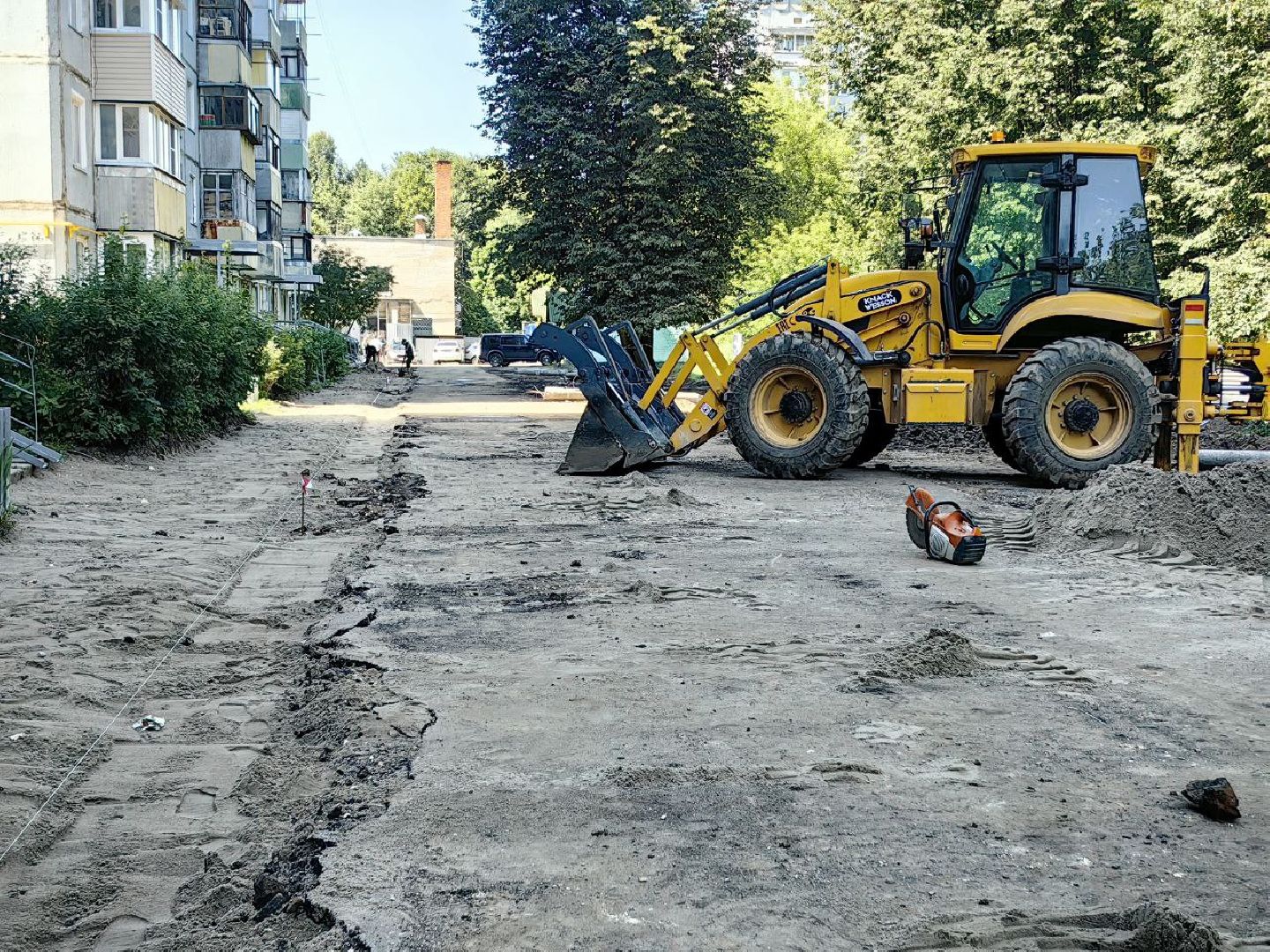 благоустройство, дворы, бордюр, тротуар, парковка, щёлково,