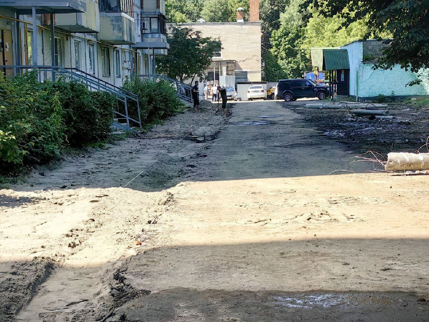 благоустройство, дворы, бордюр, тротуар, парковка, щёлково,