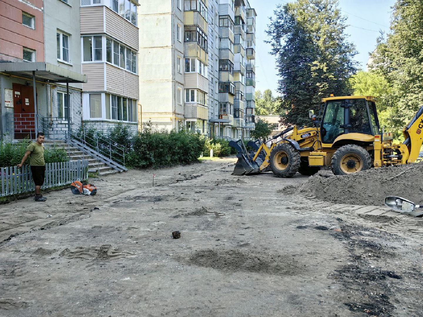 благоустройство, дворы, бордюр, тротуар, парковка, щёлково,