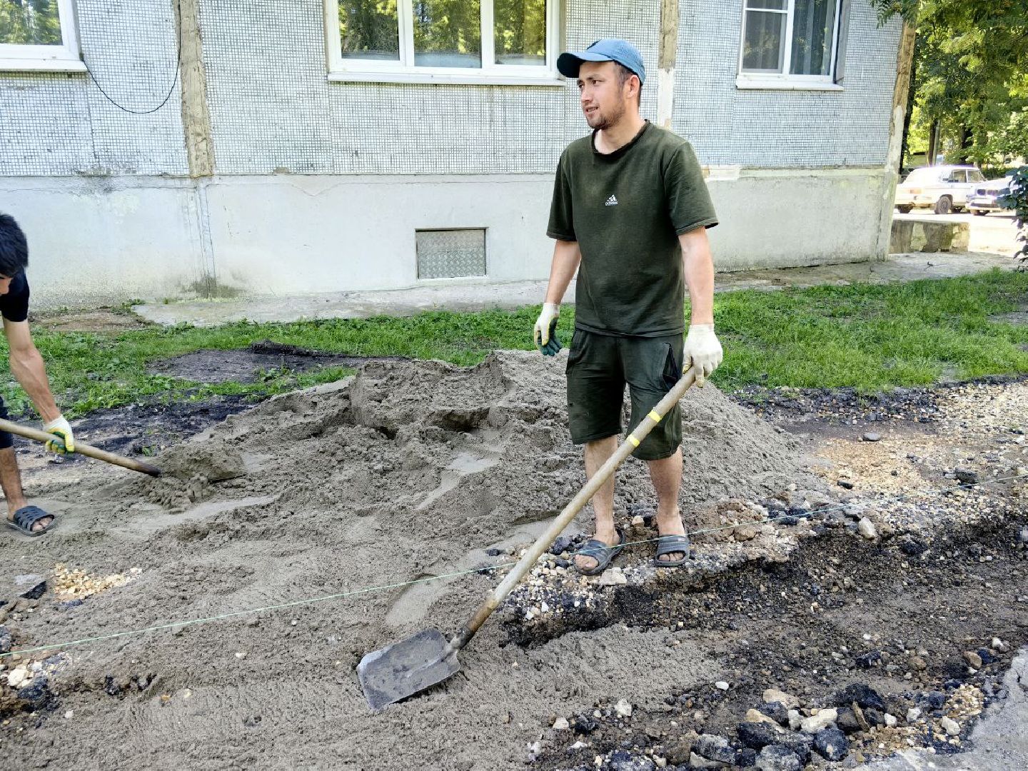 благоустройство, дворы, бордюр, тротуар, парковка, щёлково,