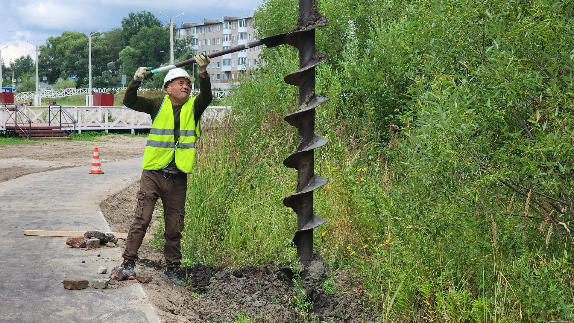 уличное освещение, благоуйстройство, Рошаль, озеро Юбилейное, Большая Шатура,