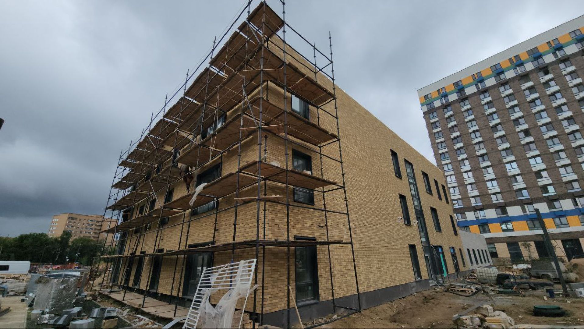 люберцы, новый детский сад, вентилируемый фасад, строители,