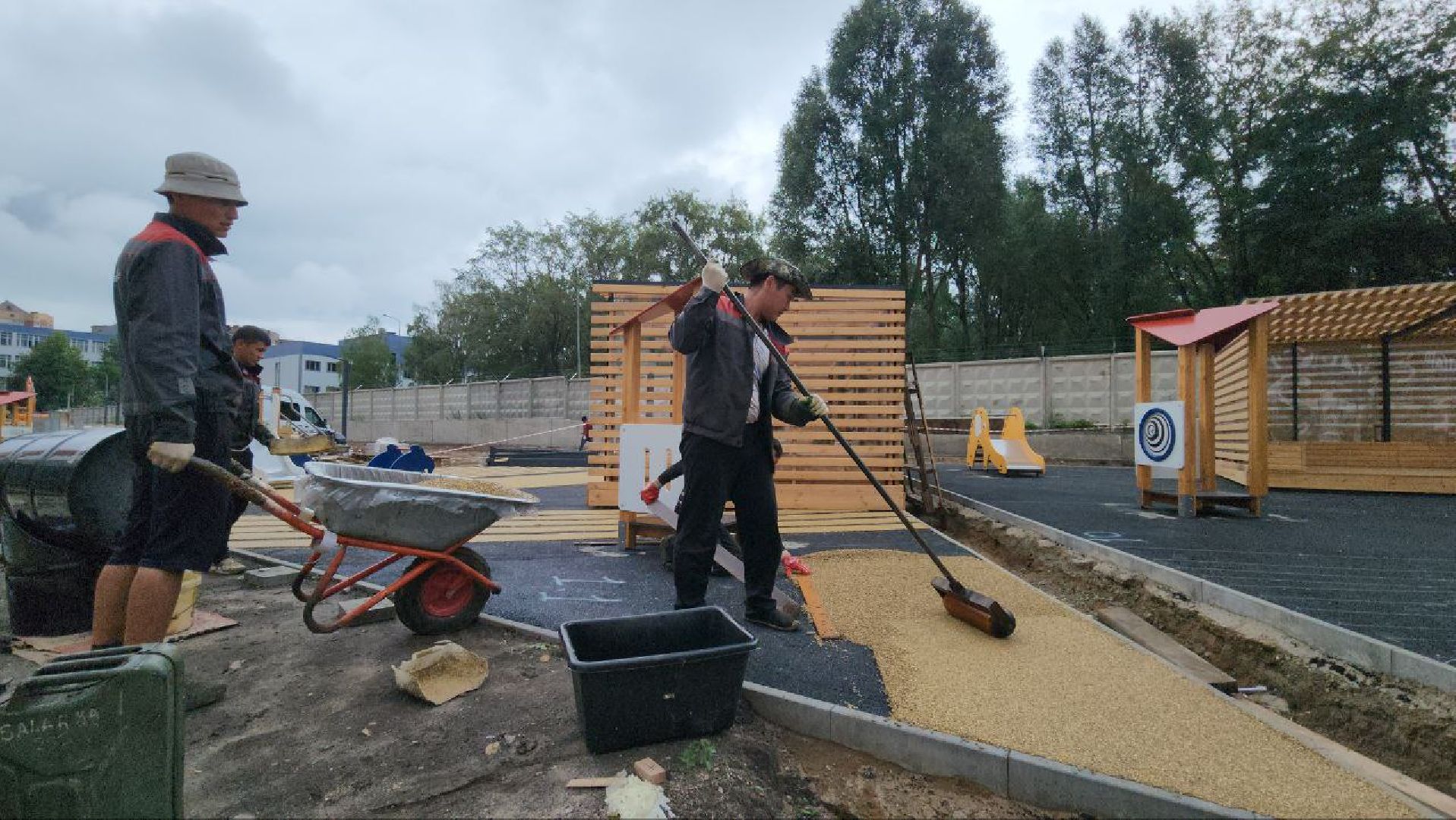 люберцы, новый детский сад, вентилируемый фасад, строители,