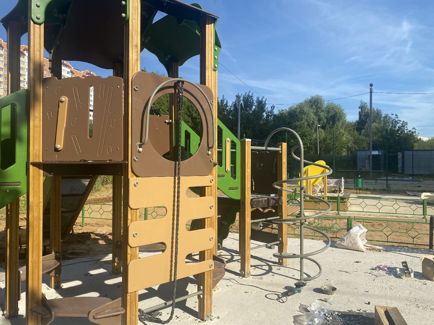 Строительство, Подмосковье, Домодедово, детская площадка, Монтаж, Игровые элементы, новая детская площадка,