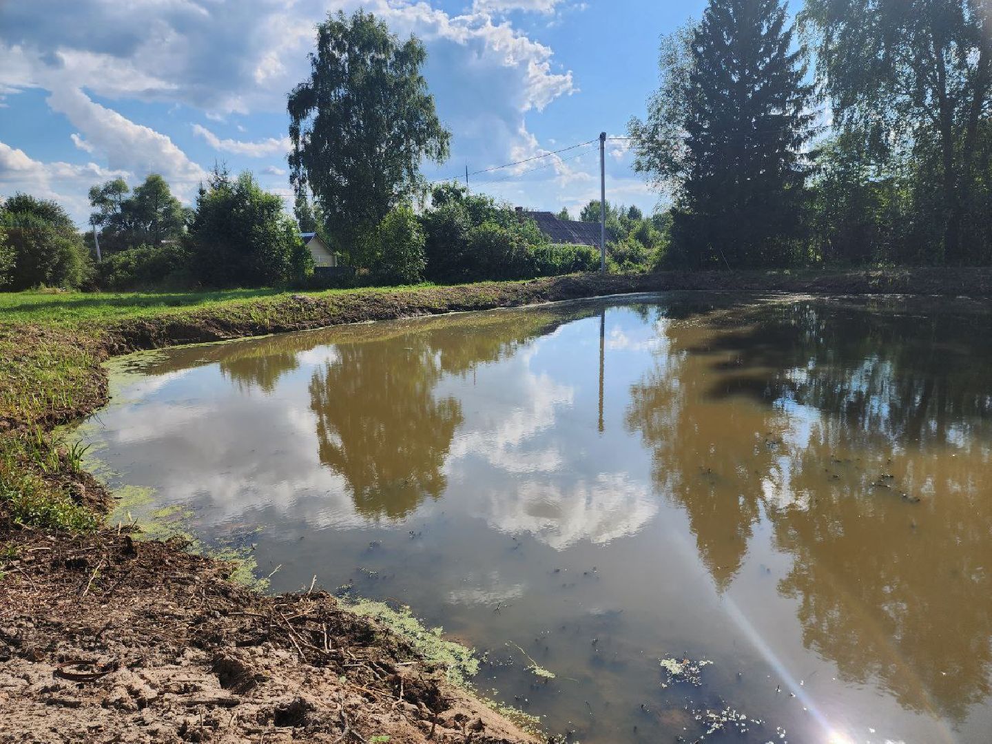 можайск, можайский городской округ, подмосковье, пожарный пруд, благоусройство, расчистка пруда,