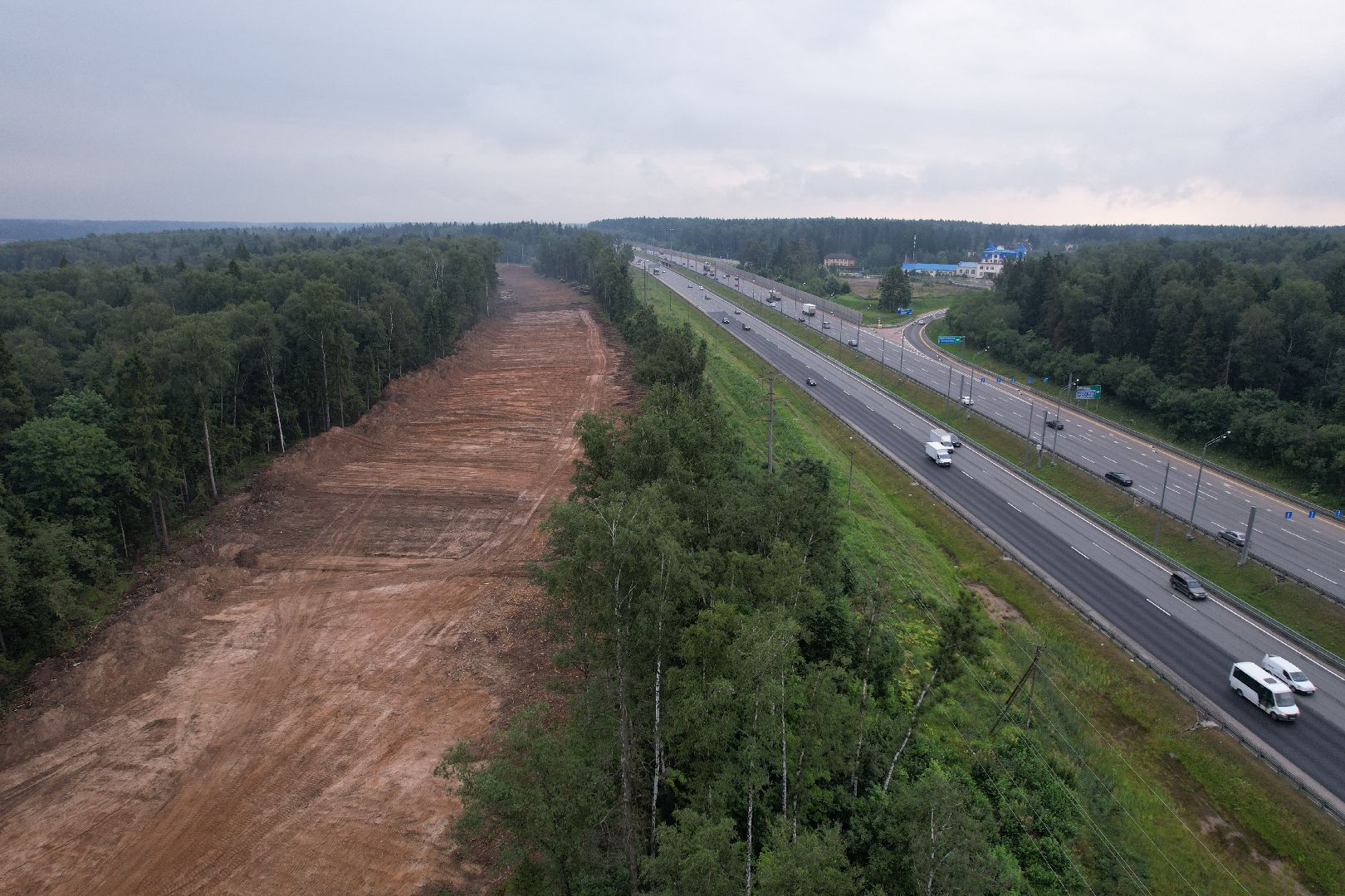видео с коптера, дорога, истра, развязка,