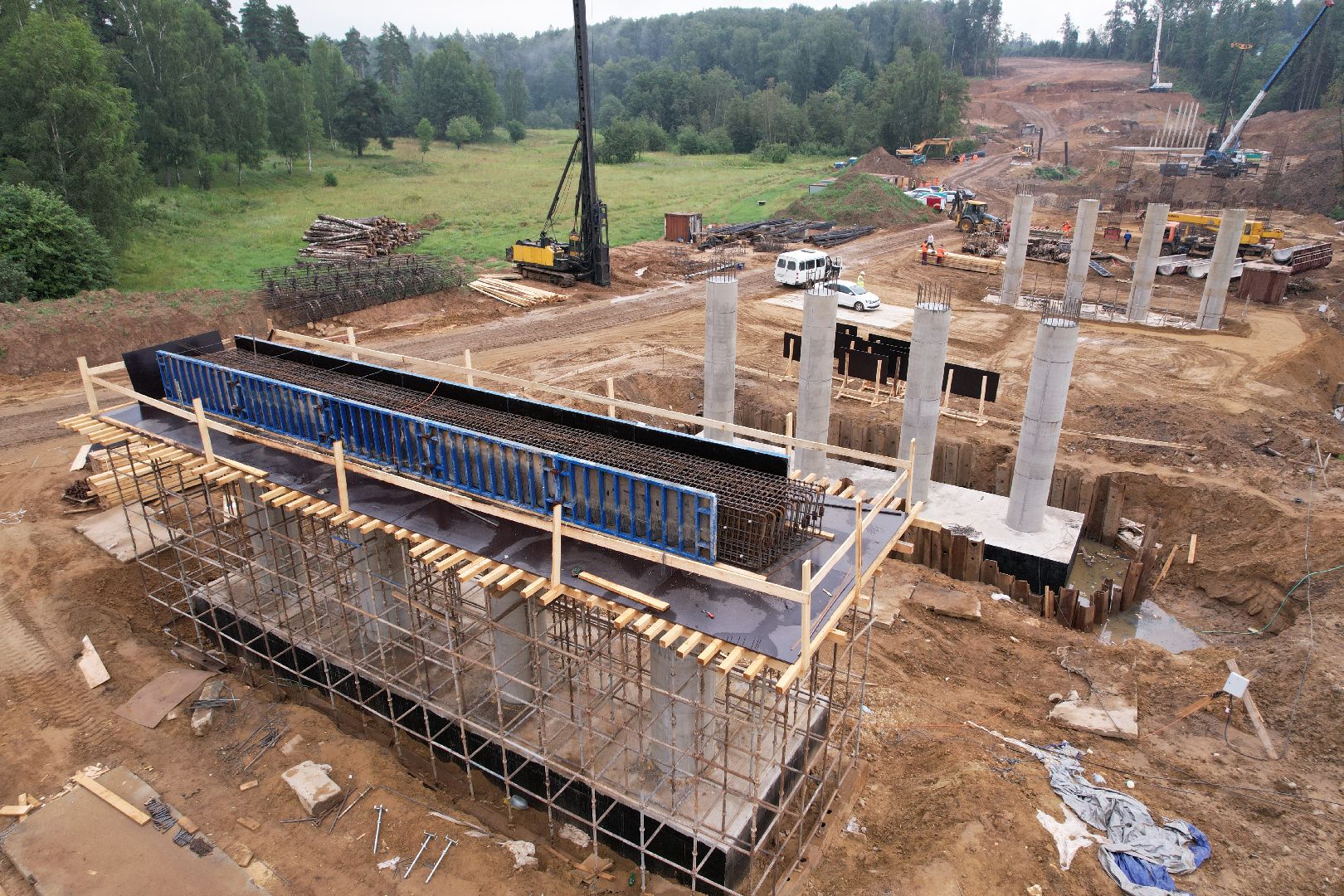 видео с коптера, дорога, истра, развязка,