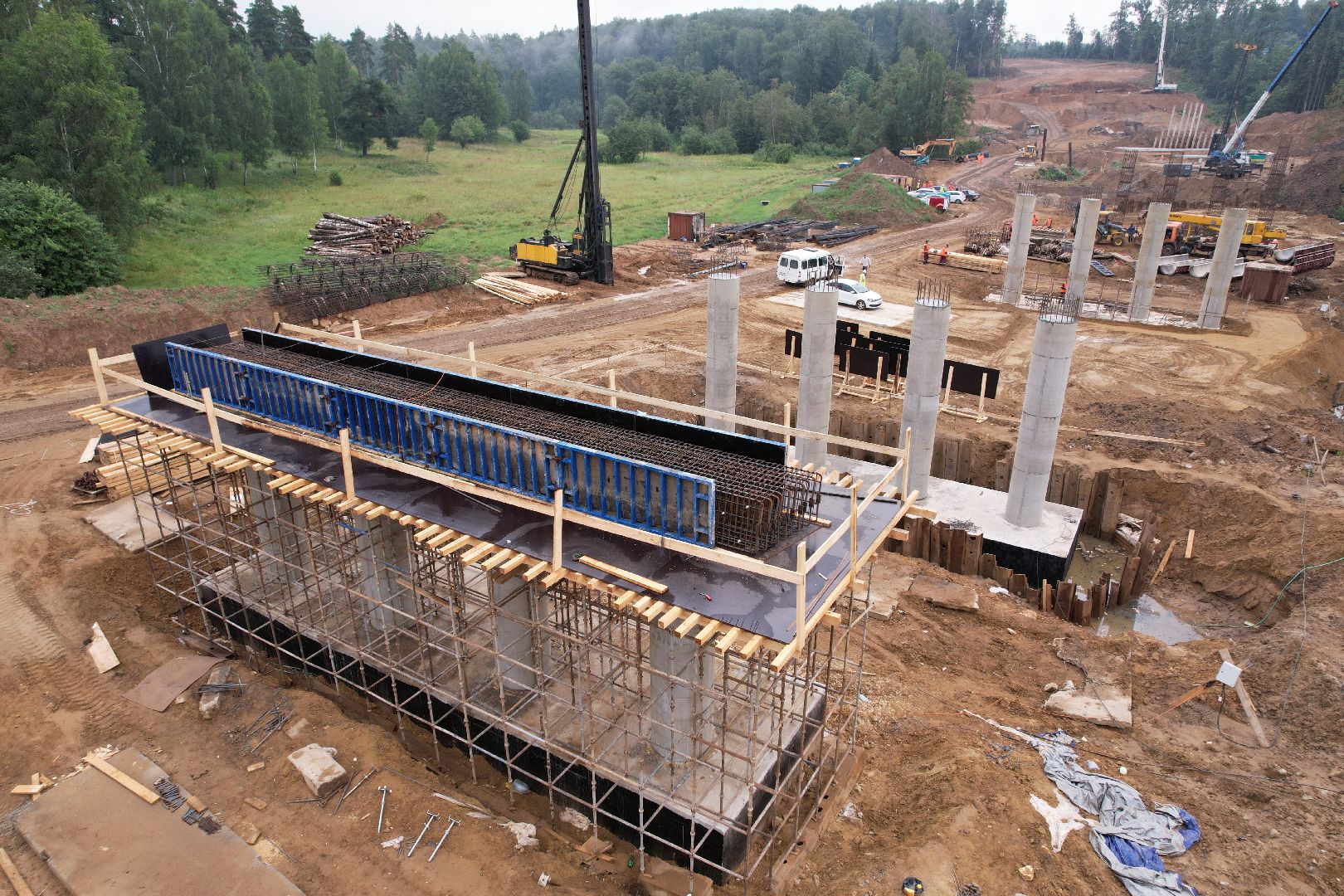 видео с коптера, дорога, истра, развязка,