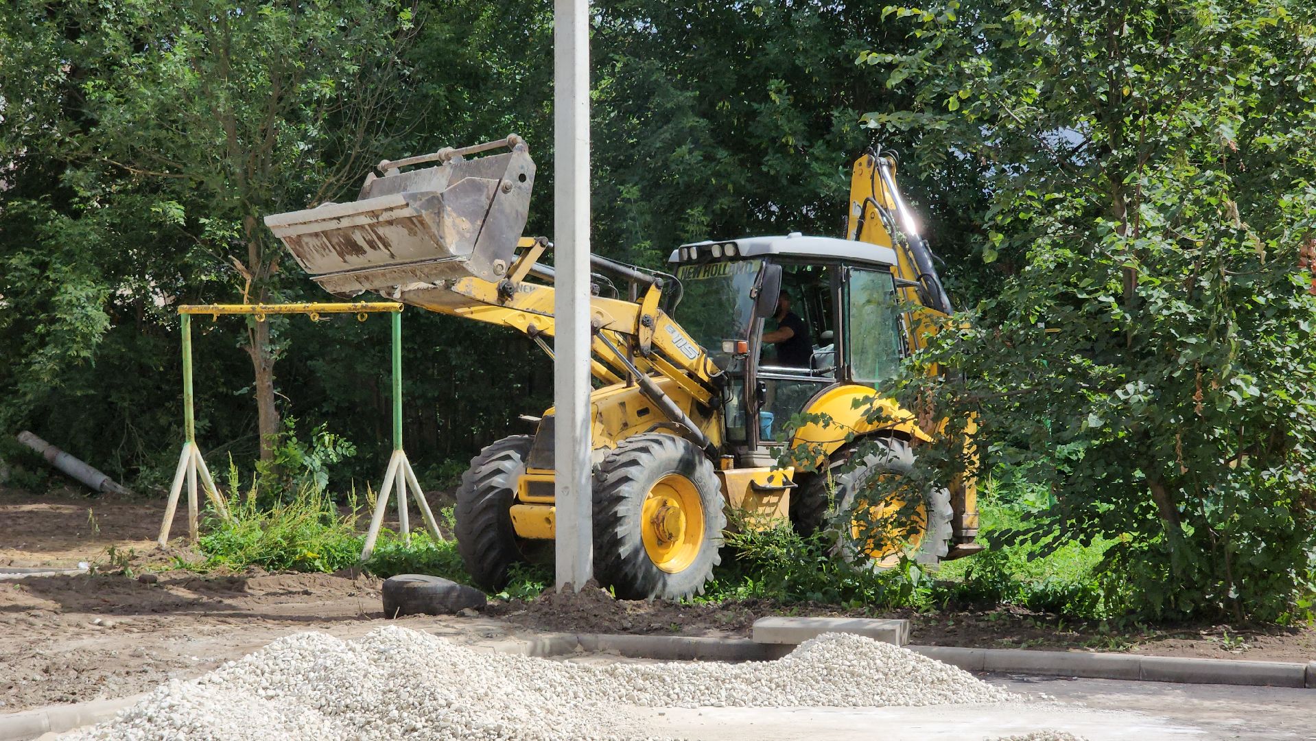 егорьевск, тельмана, парковая, бордюры, детская площадка, благоустройство,