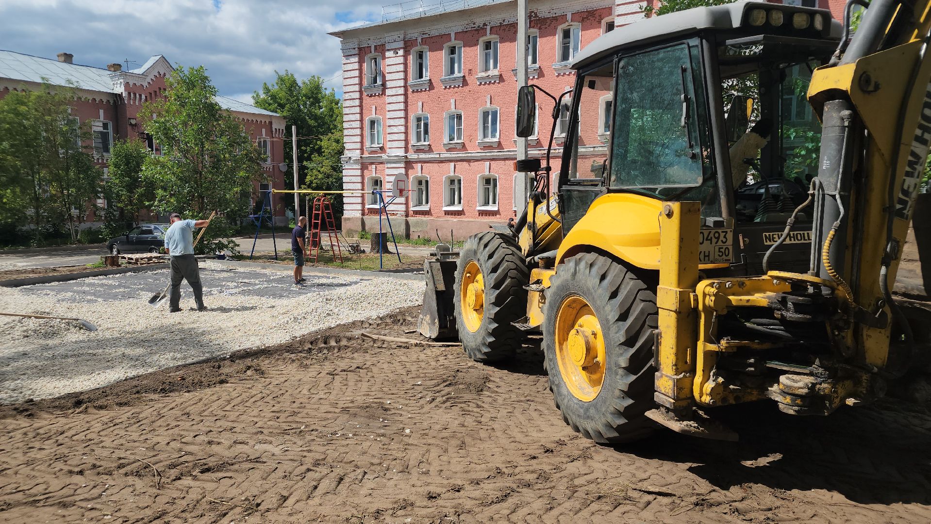 егорьевск, тельмана, парковая, бордюры, детская площадка, благоустройство,
