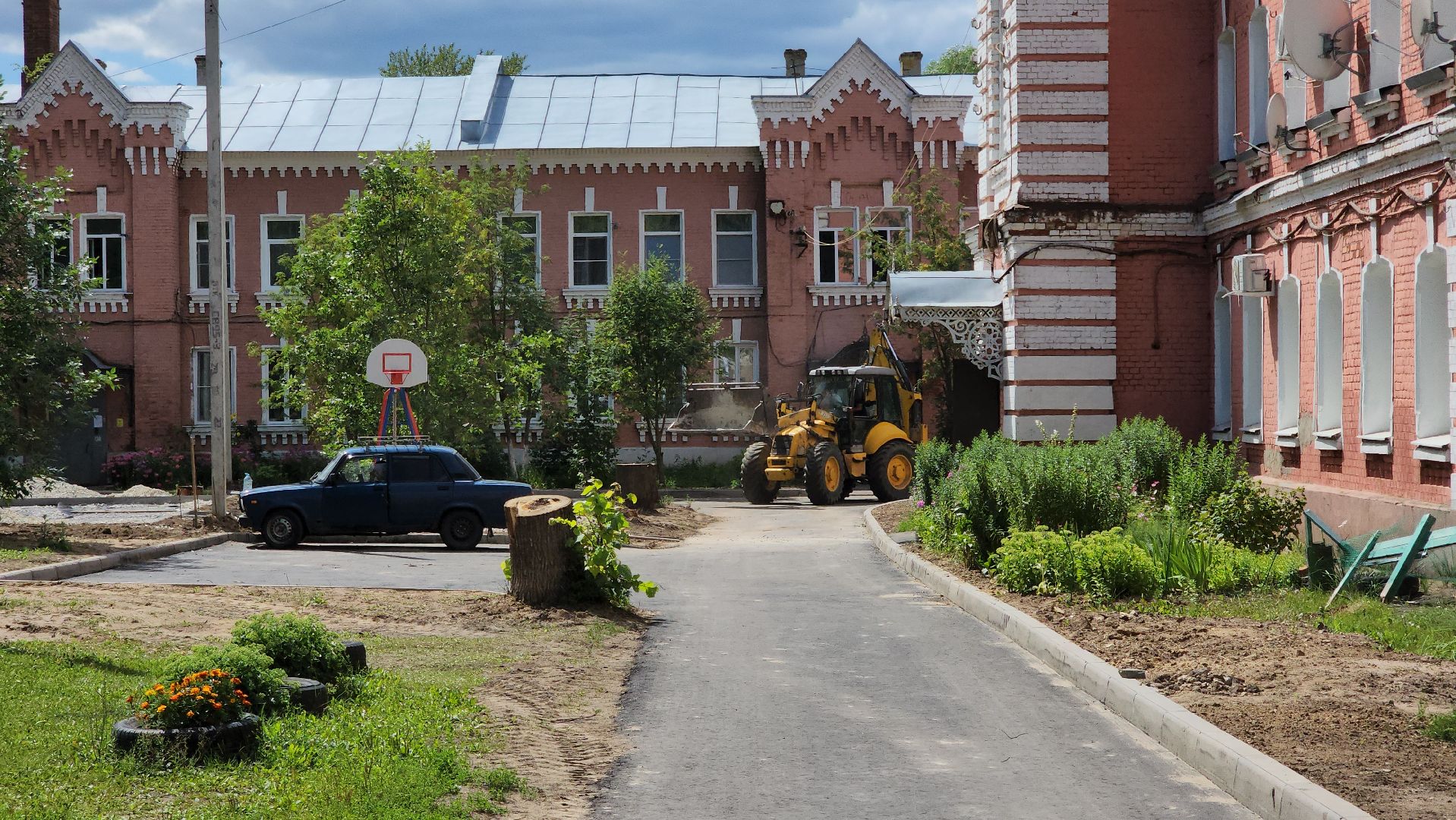 егорьевск, тельмана, парковая, бордюры, детская площадка, благоустройство,