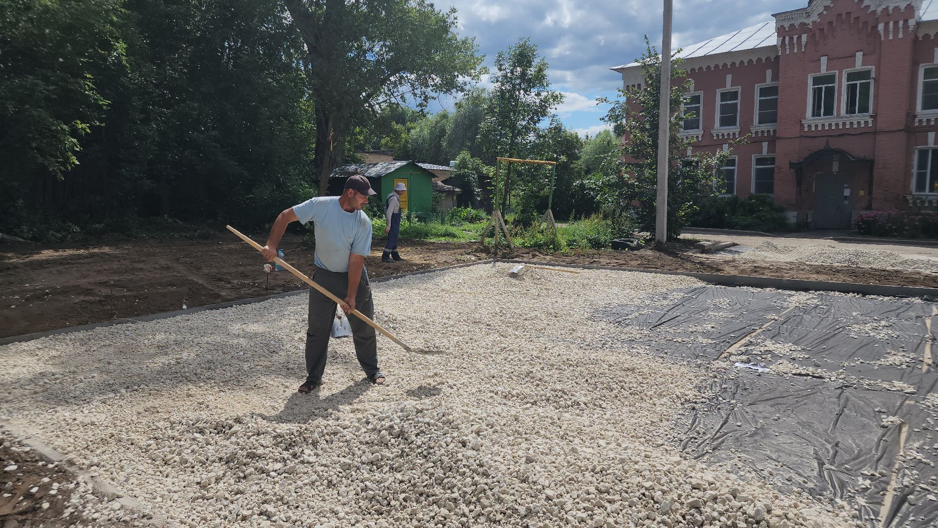 егорьевск, тельмана, парковая, бордюры, детская площадка, благоустройство,