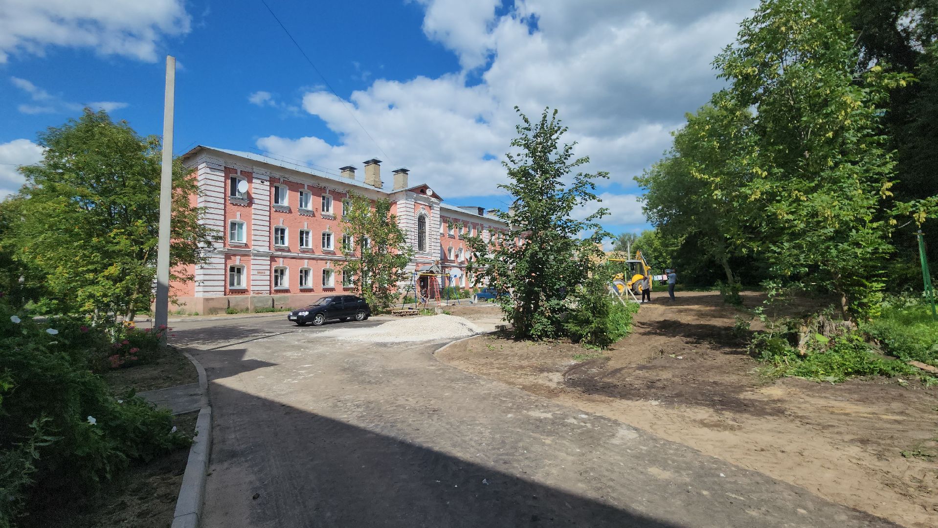 егорьевск, тельмана, парковая, бордюры, детская площадка, благоустройство,