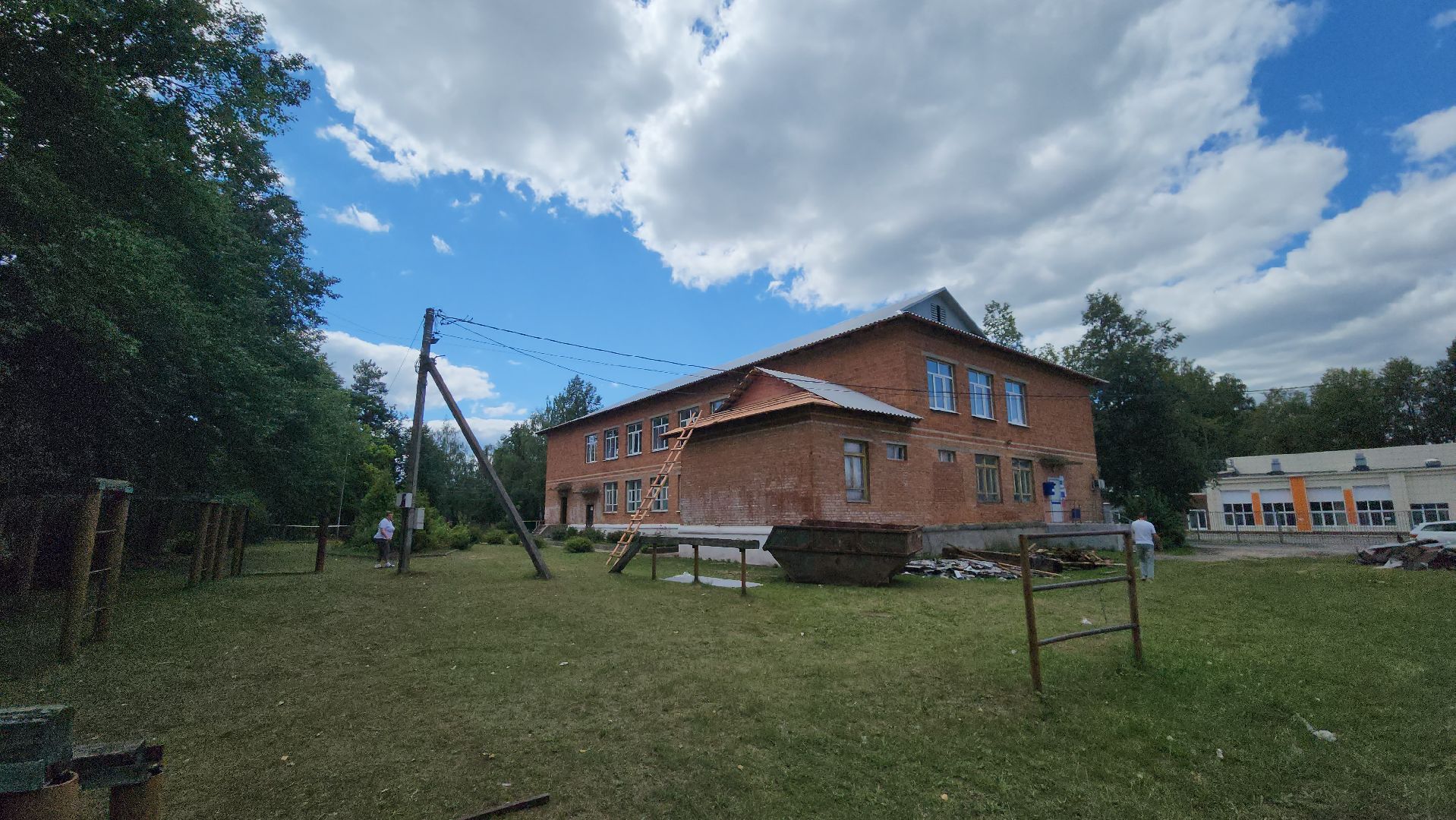 саввино, егорьевск, клуб, сельский клуб, крыша, кровля, благоустройство,