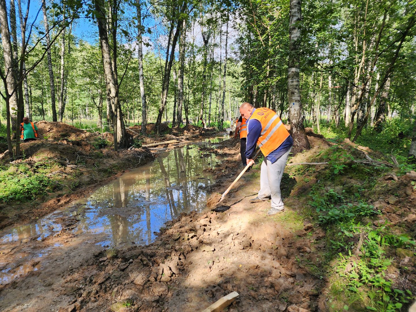 Чехов, микрорайон Губернский, строительство, лесопарк, лесопарковая зона отдыха, благоустройство, программа Парки в лесу, губернатор Московской области Андрей Воробьев, глава администрации го Чехов Михаил Собакин,