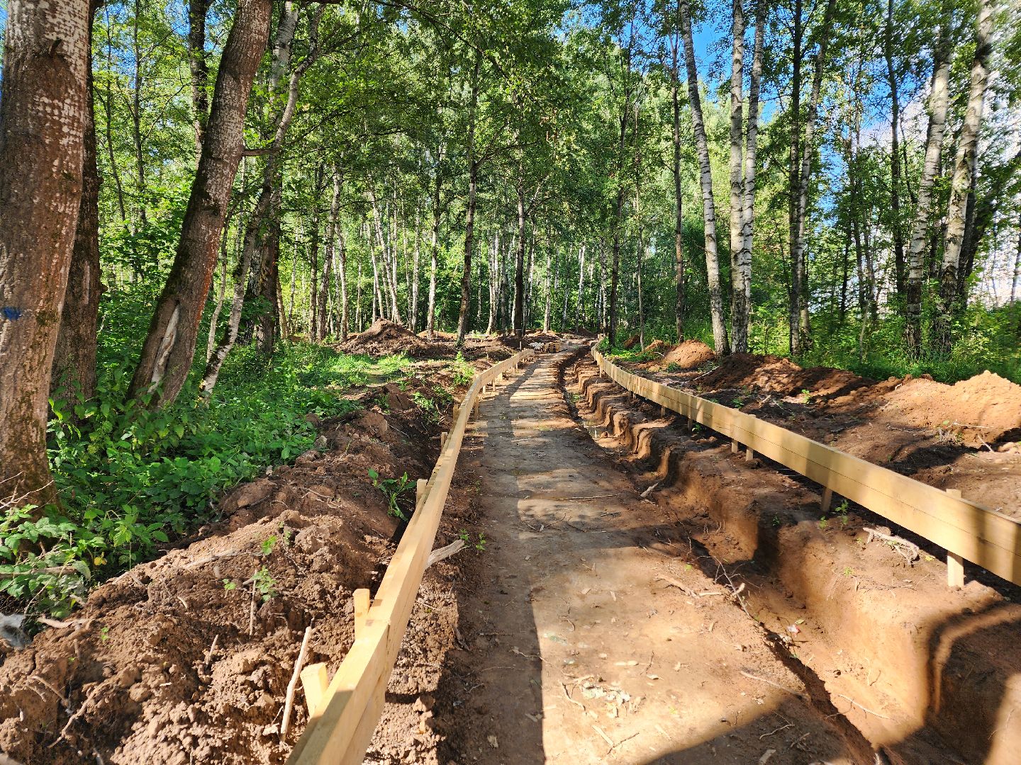 Чехов, микрорайон Губернский, строительство, лесопарк, лесопарковая зона отдыха, благоустройство, программа Парки в лесу, губернатор Московской области Андрей Воробьев, глава администрации го Чехов Михаил Собакин,