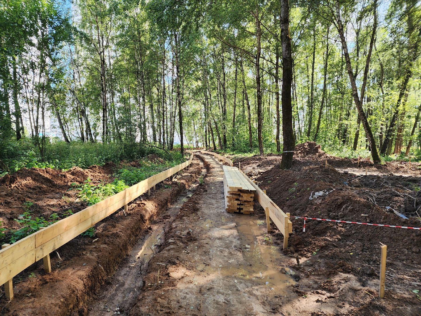 Чехов, микрорайон Губернский, строительство, лесопарк, лесопарковая зона отдыха, благоустройство, программа Парки в лесу, губернатор Московской области Андрей Воробьев, глава администрации го Чехов Михаил Собакин,