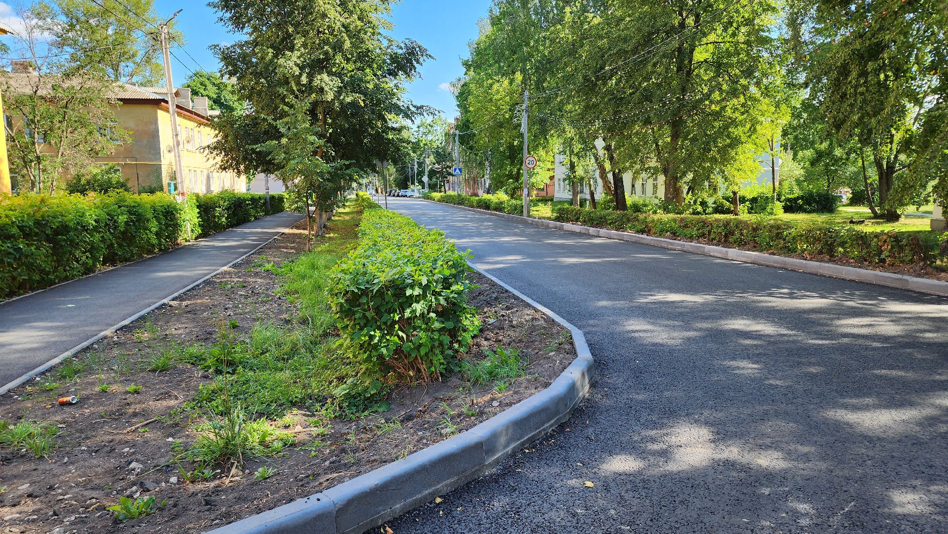 кашира, ожерелье, ул советская, ремонт дорог, асфальтирование дорог, бордюр, тротуар, урны,